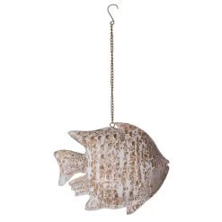 PureDay Windlicht Fiori, Weiß/Beige