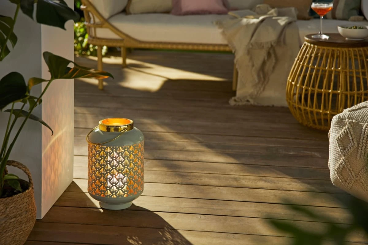 PureDay Windlicht Jerez, Salbei – Bild 3