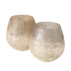 PureDay Windlicht-Set, 2-tlg. Pearl