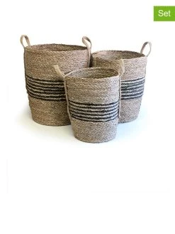 RedCartel 2er-Set: Aufbewahrungskörbe "Makati" In Hellbraun - 2x 3 Stück