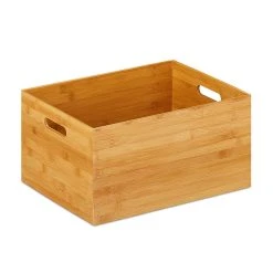 Relaxdays 1 X Aufbewahrungskiste In Natur - (B)40 X (H)21 X (T)30 Cm
