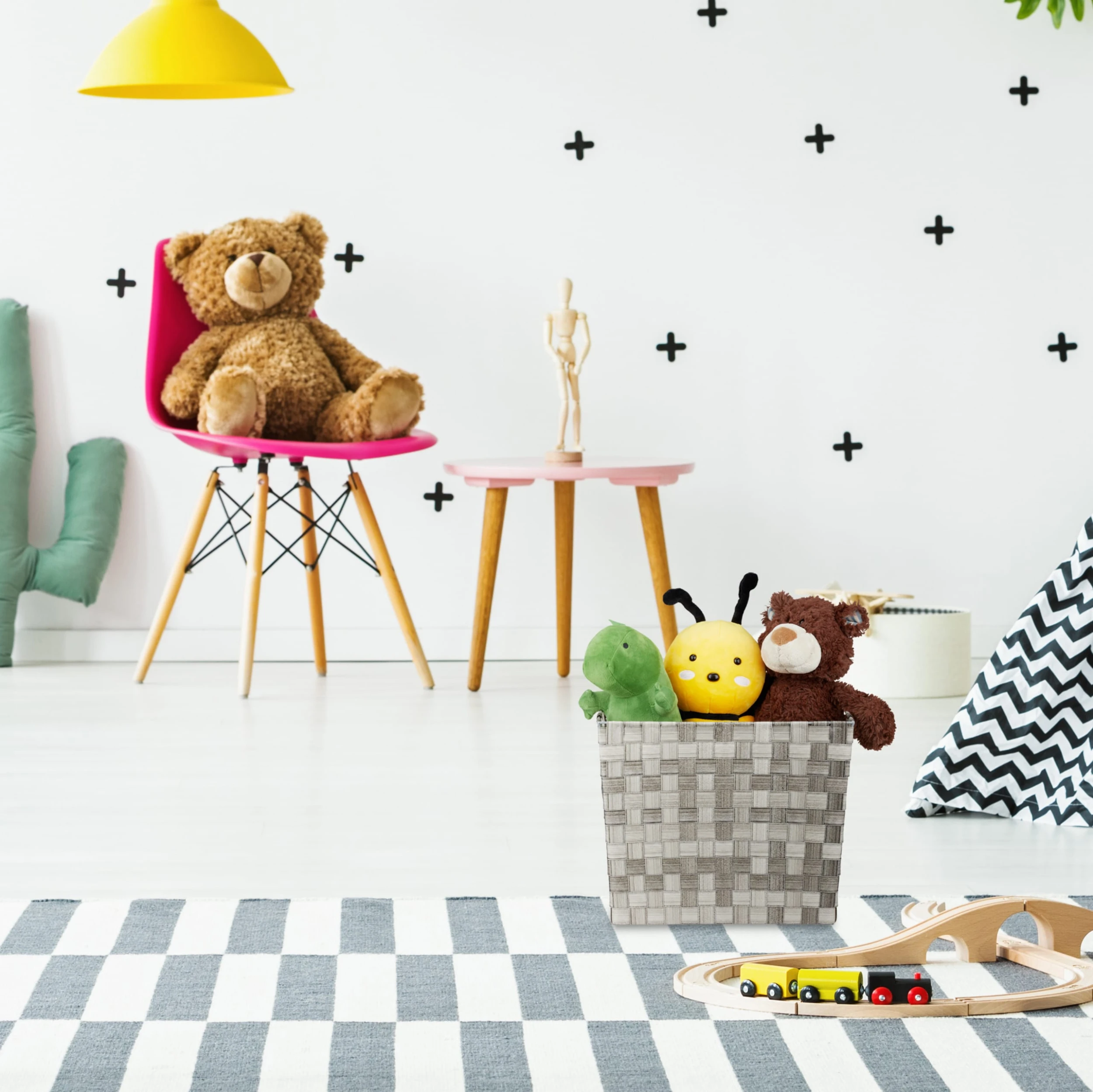 Relaxdays 1 X Aufbewahrungskorb In Braun – Bild 3