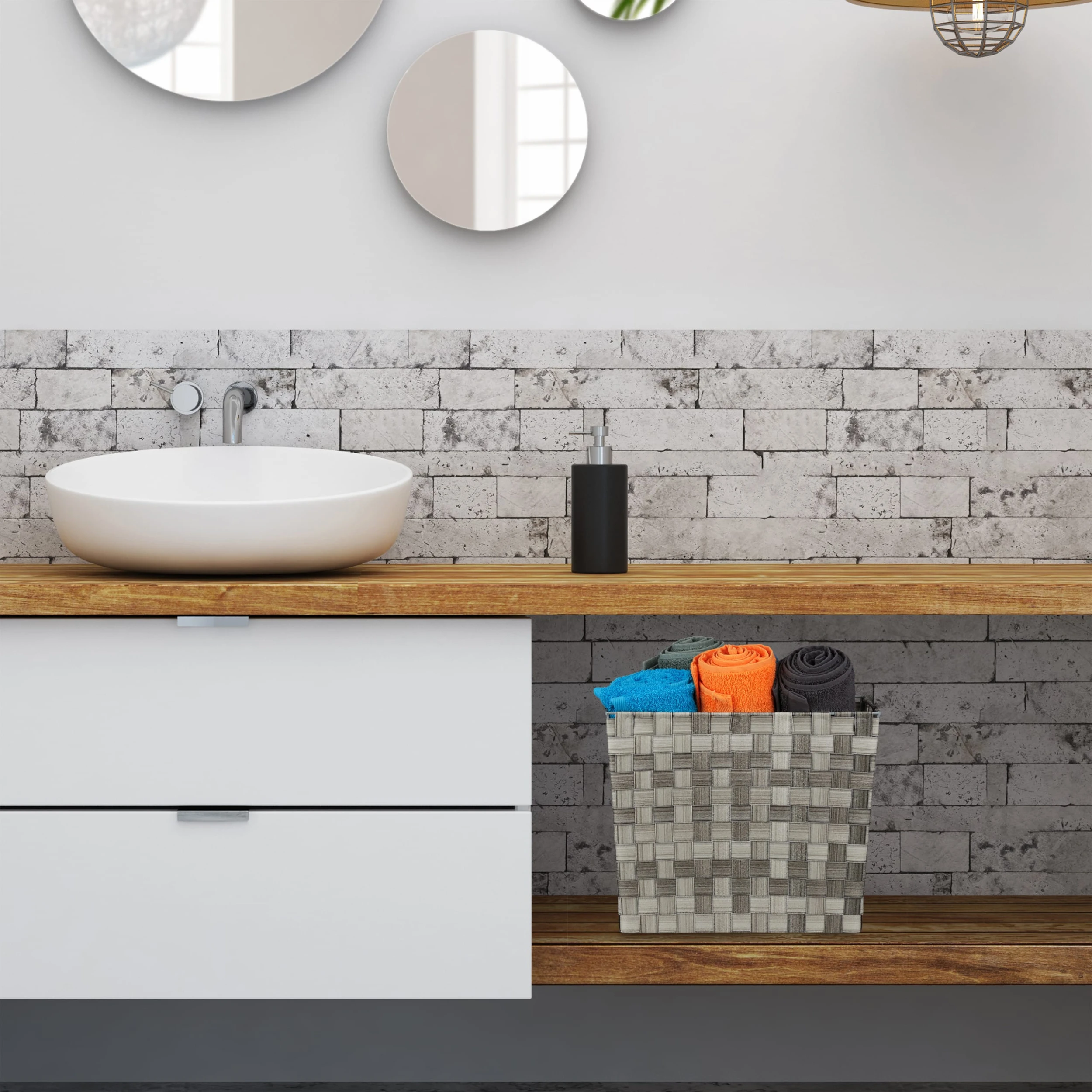 Relaxdays 1 X Aufbewahrungskorb In Braun – Bild 5