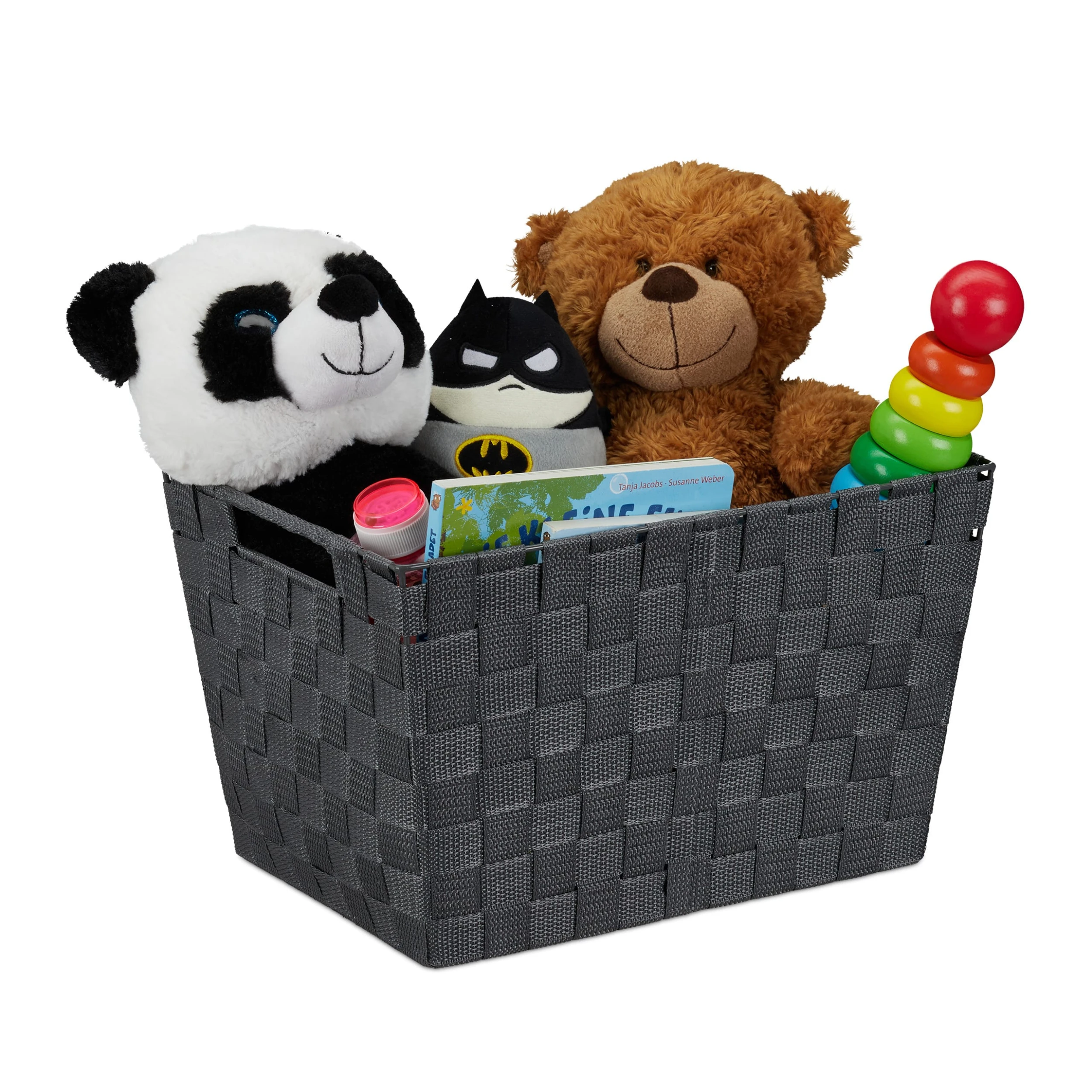 Relaxdays 1 X Aufbewahrungskorb In Grau - (B)35x (H)22 X (T)25,5 Cm – Bild 8