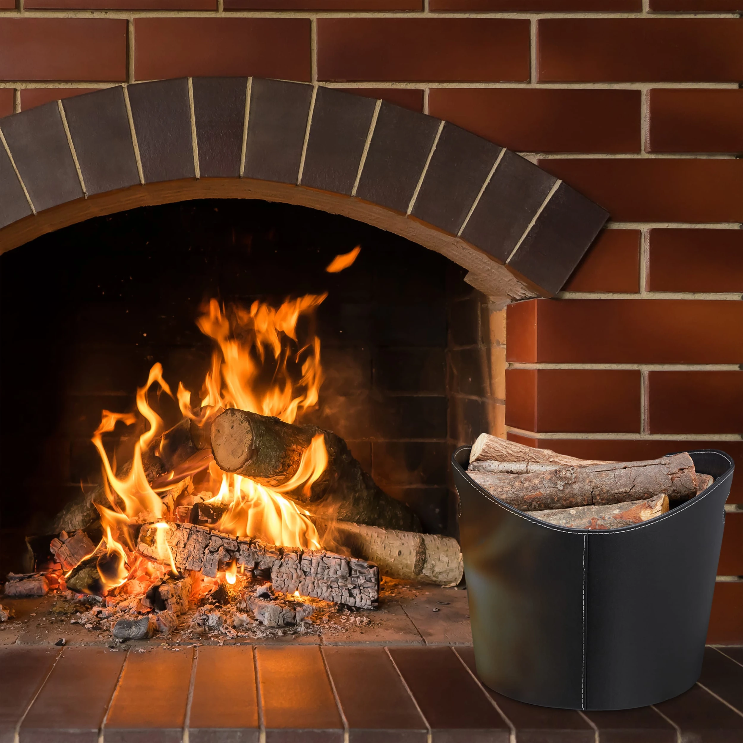 Relaxdays 1 X Kaminholzkorb – Bild 3