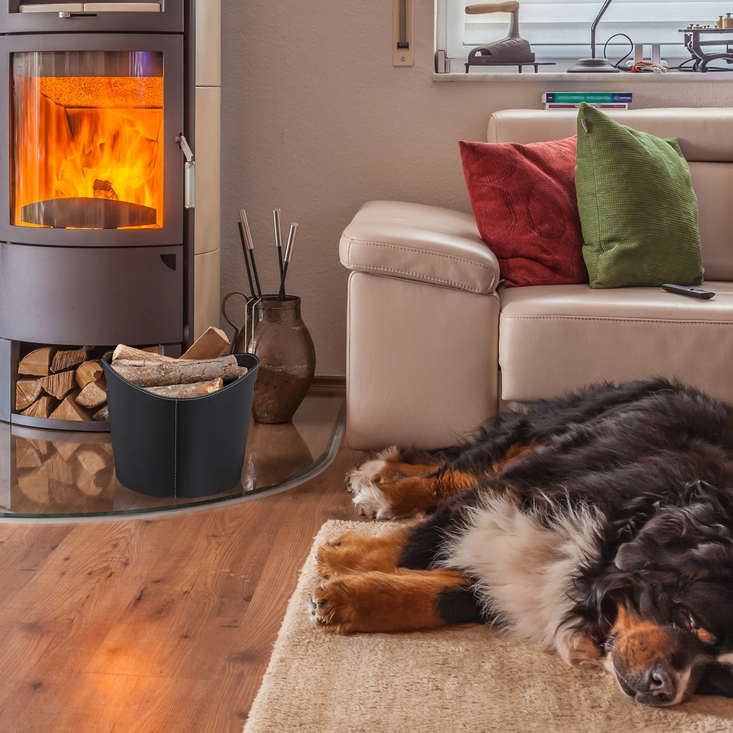 Relaxdays 1 X Kaminholzkorb – Bild 5