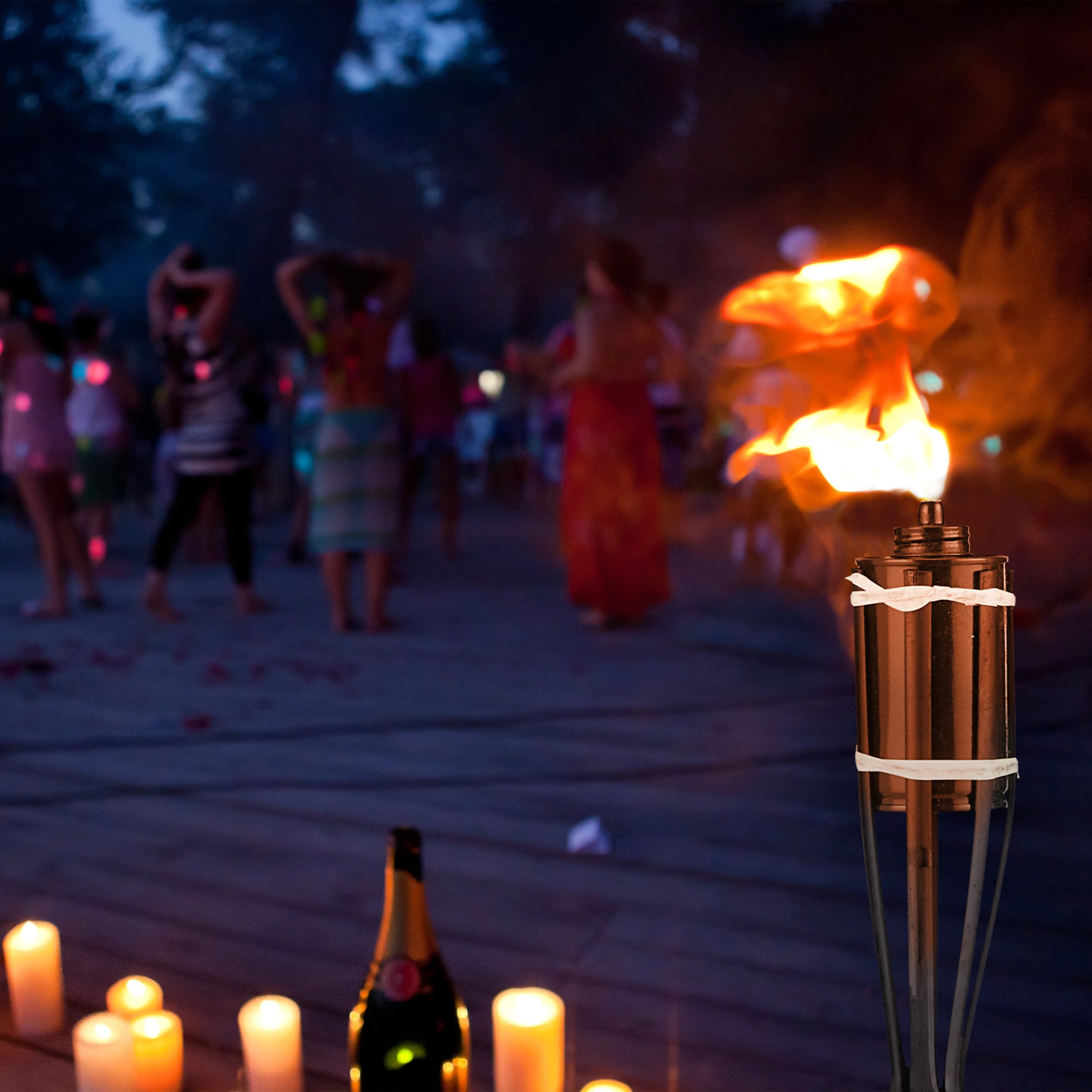 Relaxdays 10 X Gartenfackel In Dunkelbraun – Bild 2