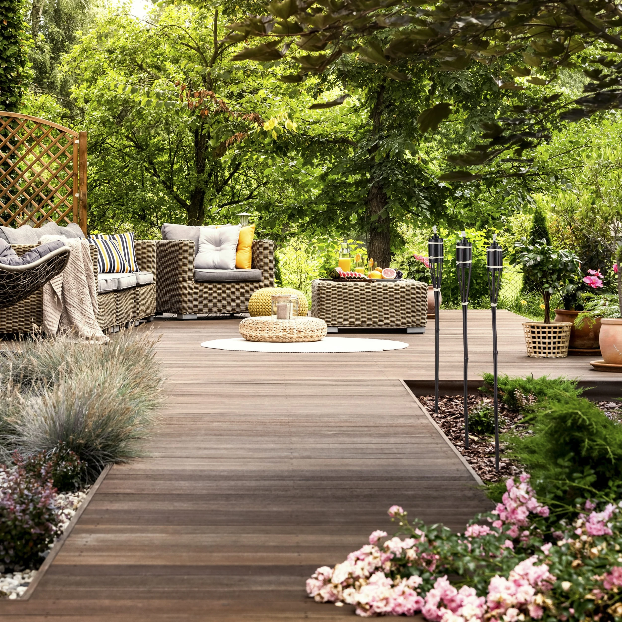 Relaxdays 10 X Gartenfackel In Dunkelbraun – Bild 5