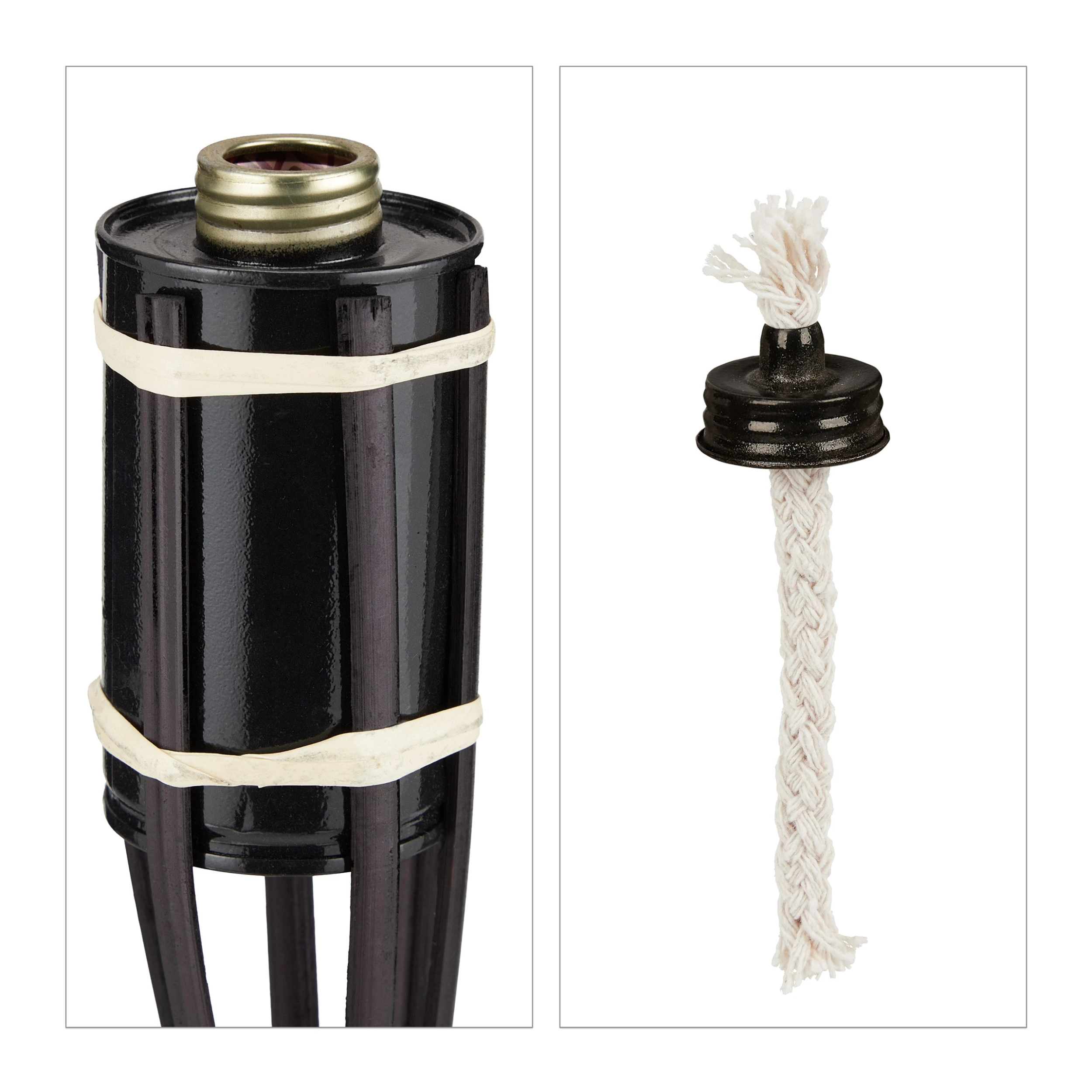 Relaxdays 10 X Gartenfackel In Dunkelbraun – Bild 6