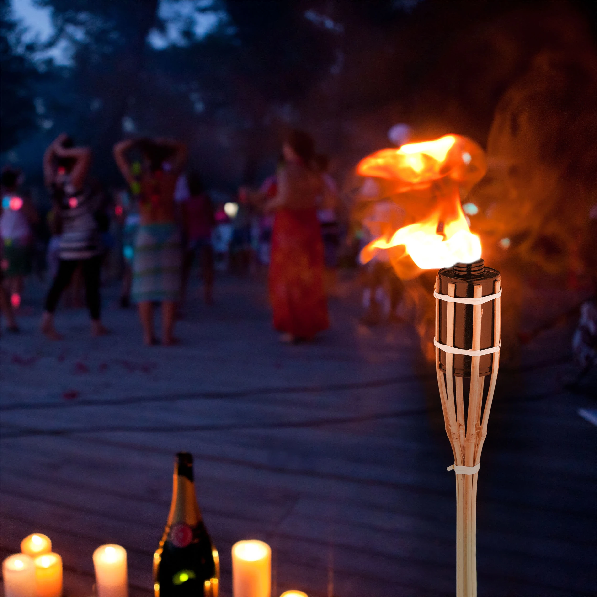 Relaxdays 10 X Gartenfackel In Natur – Bild 2