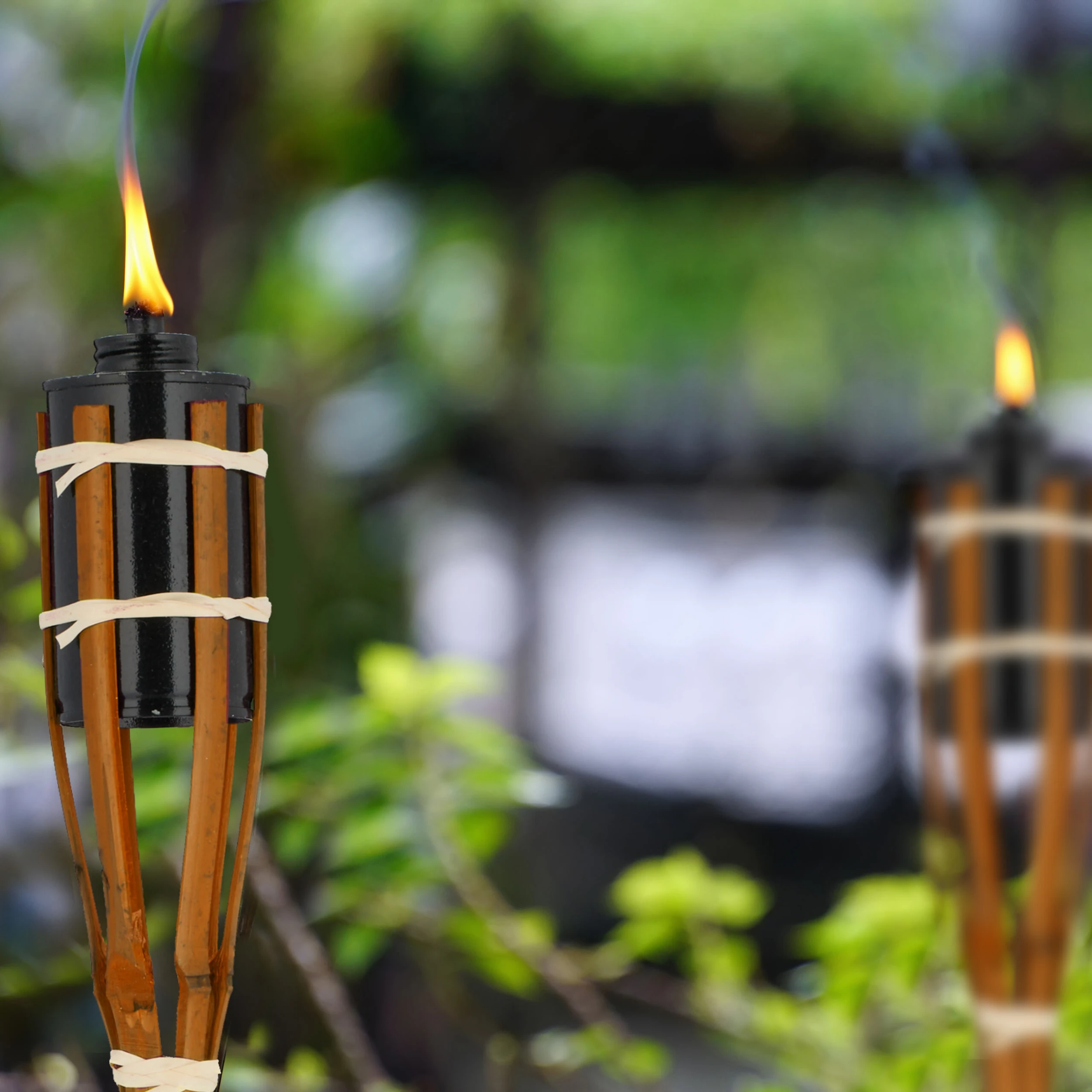 Relaxdays 10 X Gartenfackel In Orange – Bild 2