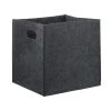 Relaxdays 10x Filzkörbe In Anthrazit - (B)30 X (H)30 X (T)30 Cm