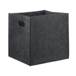 Relaxdays 10x Filzkörbe In Anthrazit - (B)30 X (H)30 X (T)30 Cm