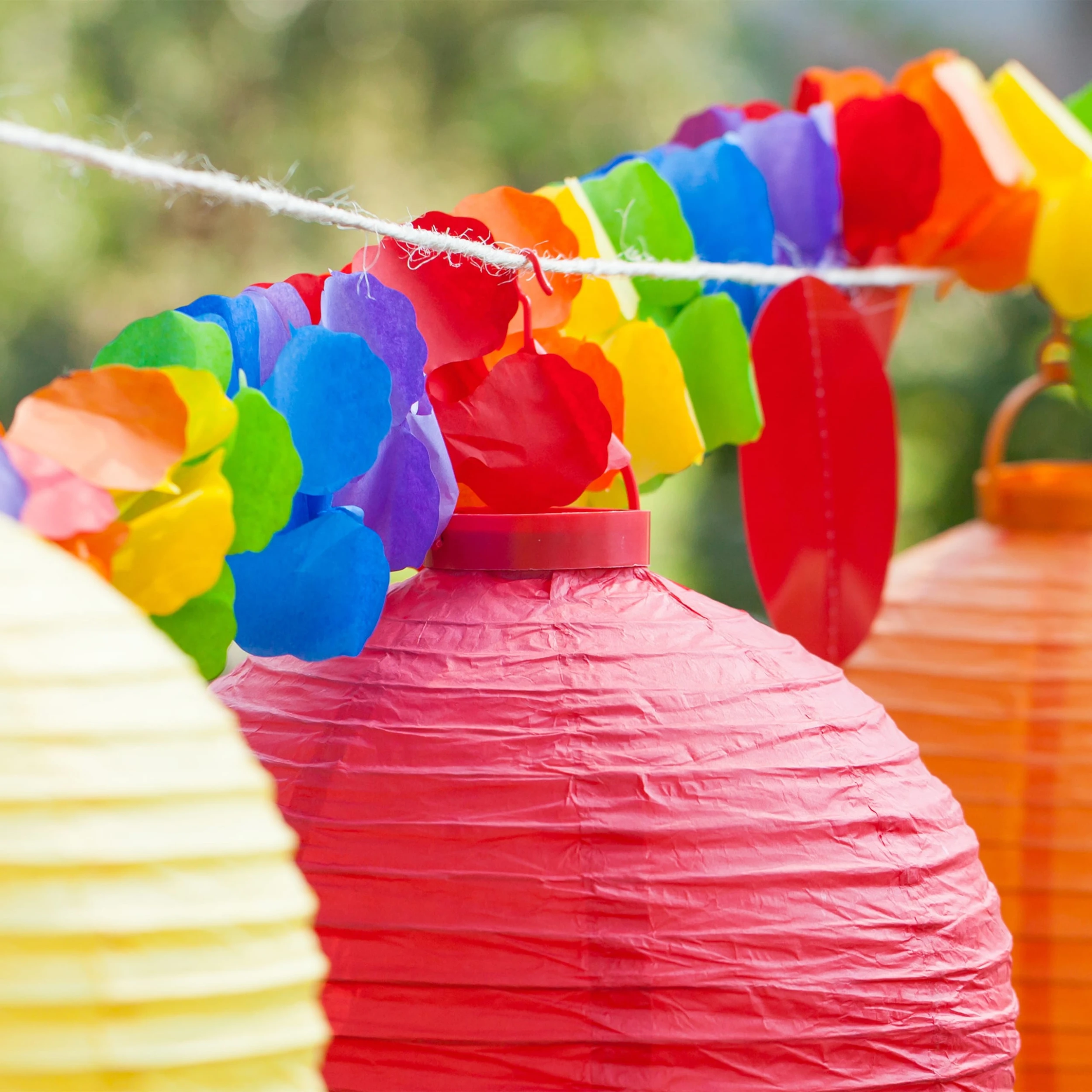 Relaxdays 10x Lampions In Bunt - Ø 20 Cm – Bild 5