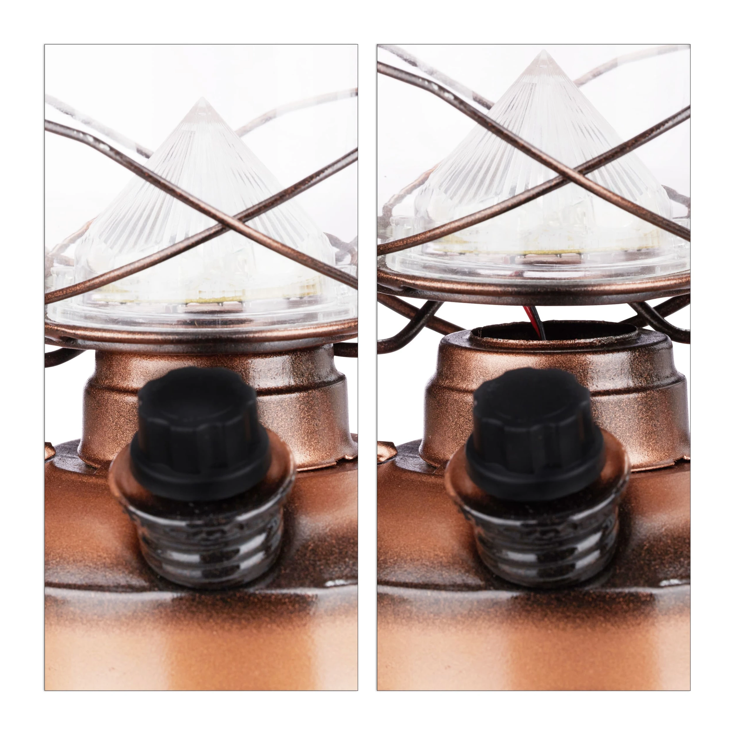 Relaxdays 10x Sturmlaterne LED In Kupfer – Bild 7