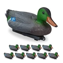 Relaxdays 10x Teichente In Mehrfarbig