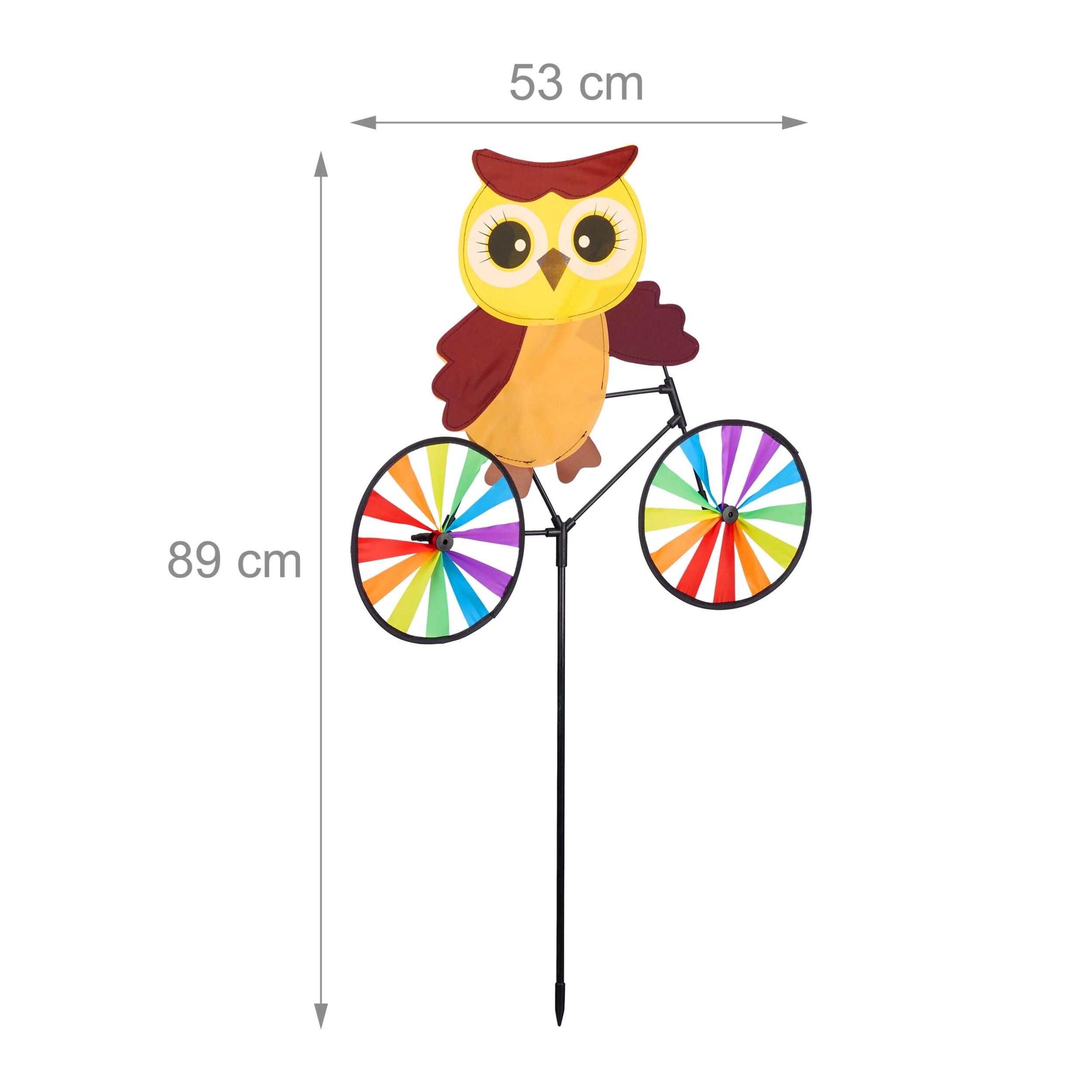 Relaxdays 10x Windrad "Eule" In Bunt – Bild 4