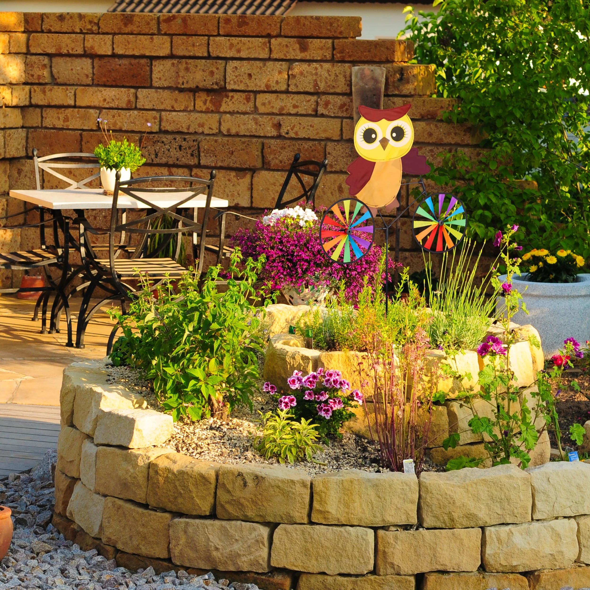 Relaxdays 10x Windrad "Eule" In Bunt – Bild 5