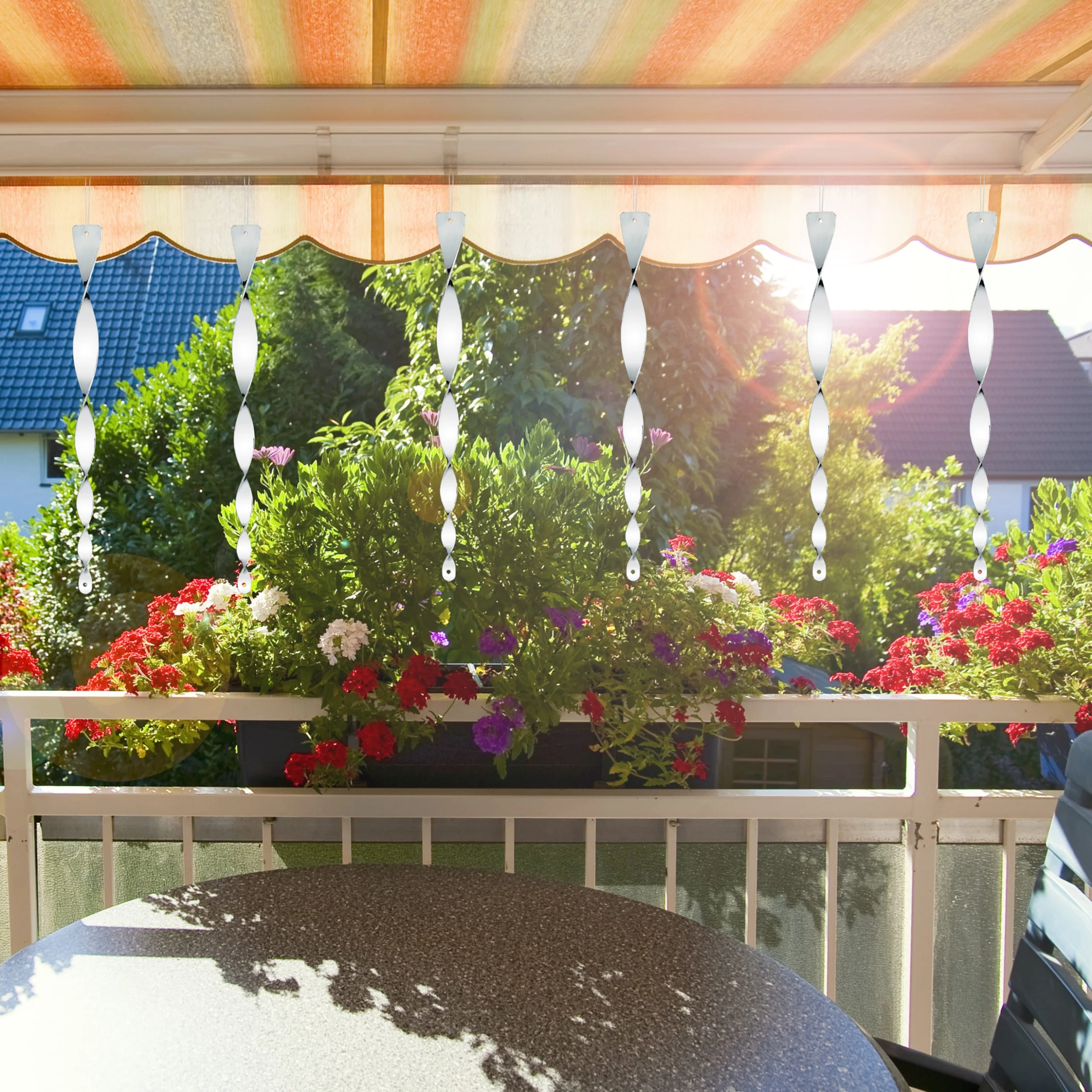 Relaxdays 12er-Set: Vogelabwehrspirale In Silber – Bild 3