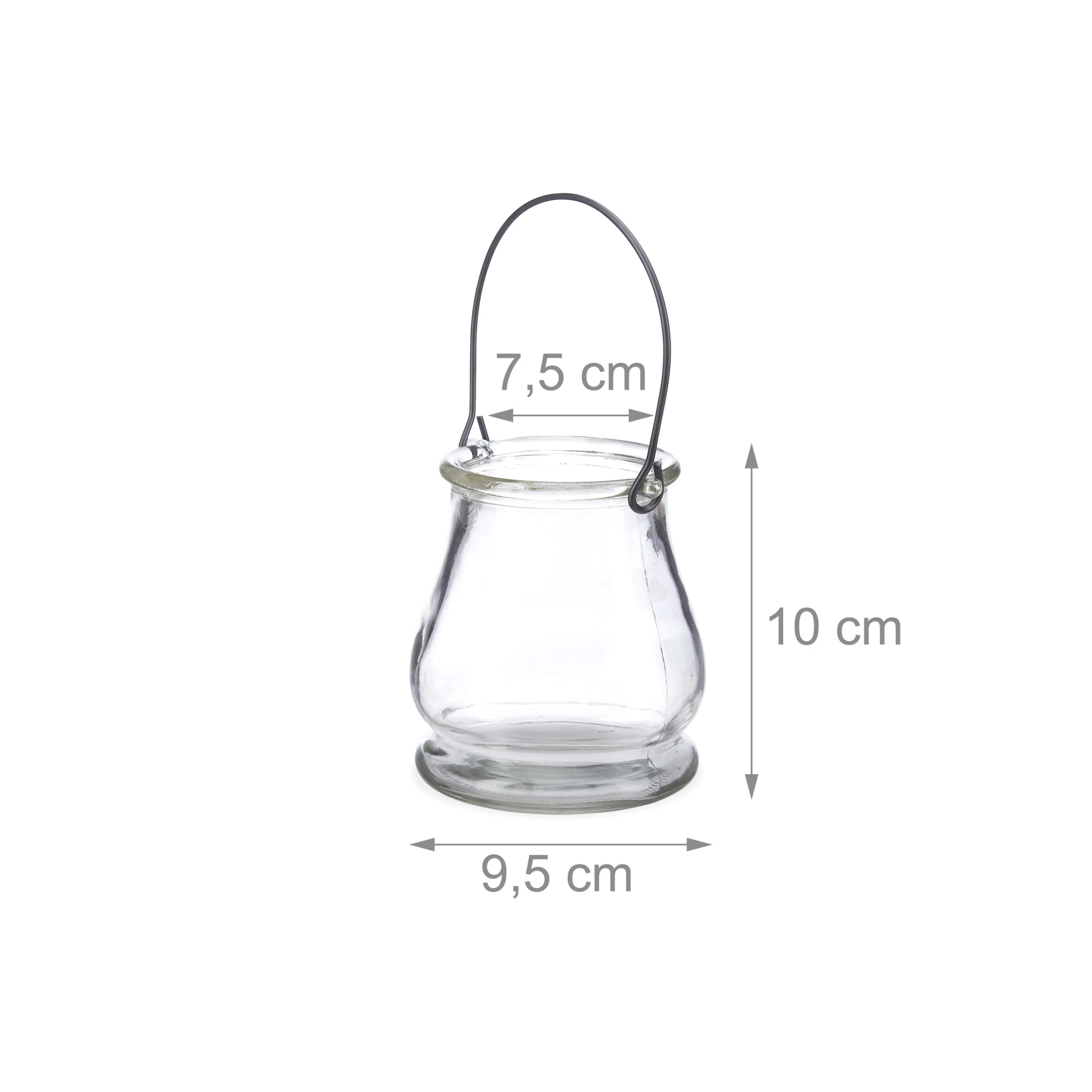 Relaxdays 12x Windlicht In Transparent - (H)10 X Ø 9,5 Cm – Bild 4