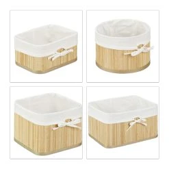 Relaxdays 16 X Aufbewahrungskorb In Natur