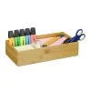 Relaxdays 1x Bambus-Ordnungsbox In Natur - (B)30 X (H)7 X (T)15 Cm