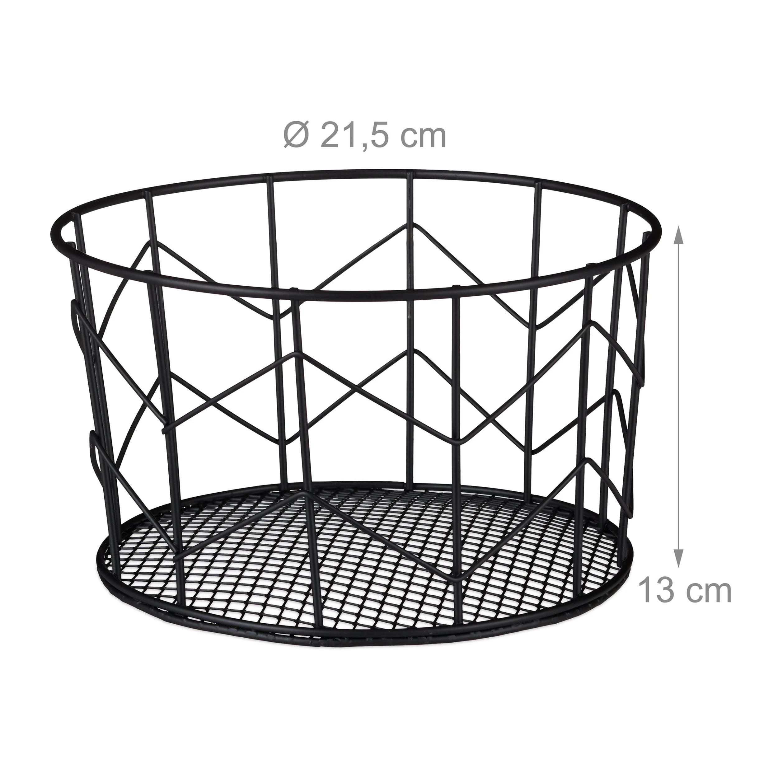 Relaxdays 1x Drahtkorb In Schwarz – Bild 4