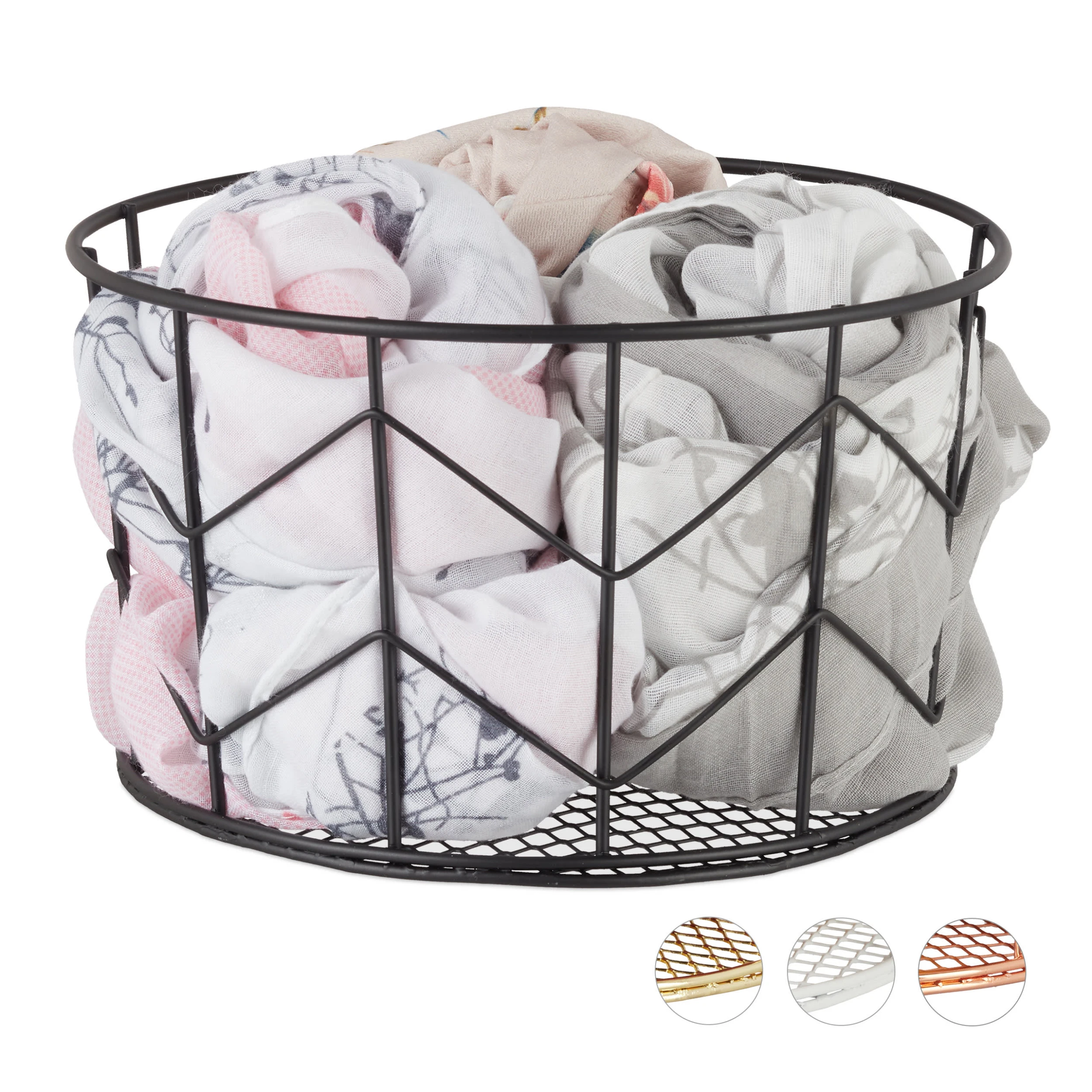 Relaxdays 1x Drahtkorb In Schwarz – Bild 8