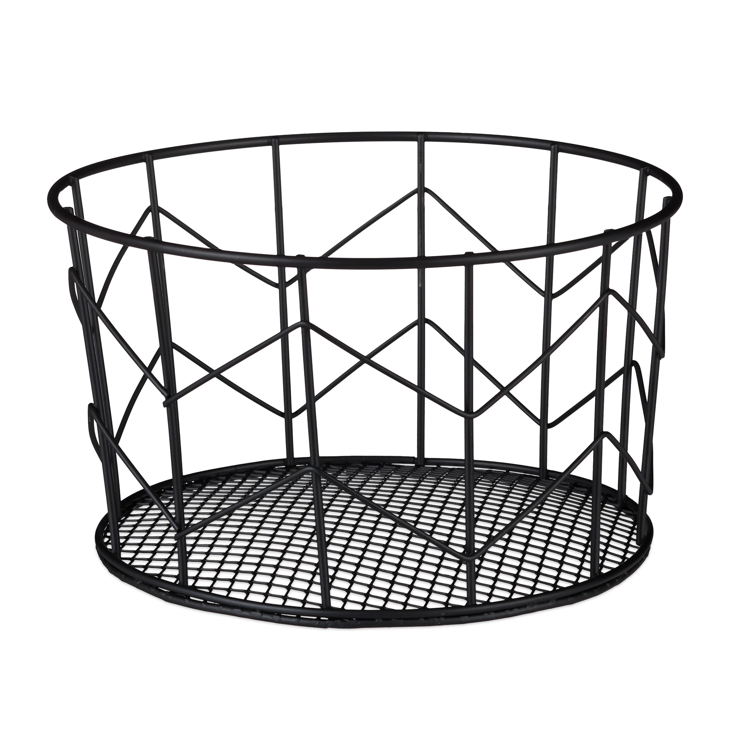 Relaxdays 1x Drahtkorb In Schwarz