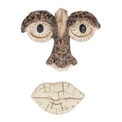 Relaxdays 2-tlg. Baumgesicht In Braun/ Creme