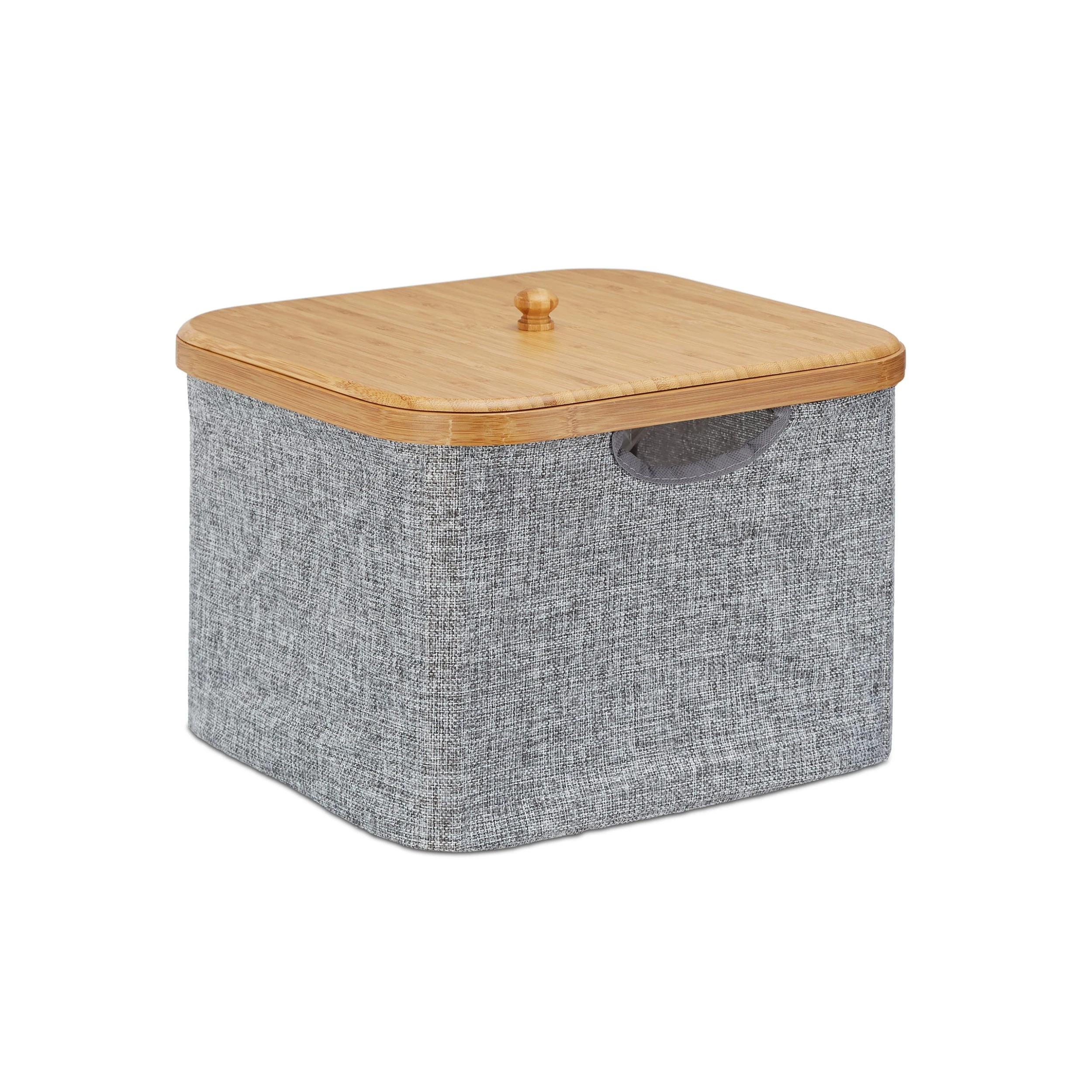 Relaxdays 2 X Aufbewahrungskorb In Grau - (B)33 X (H)25 X (T)33 Cm