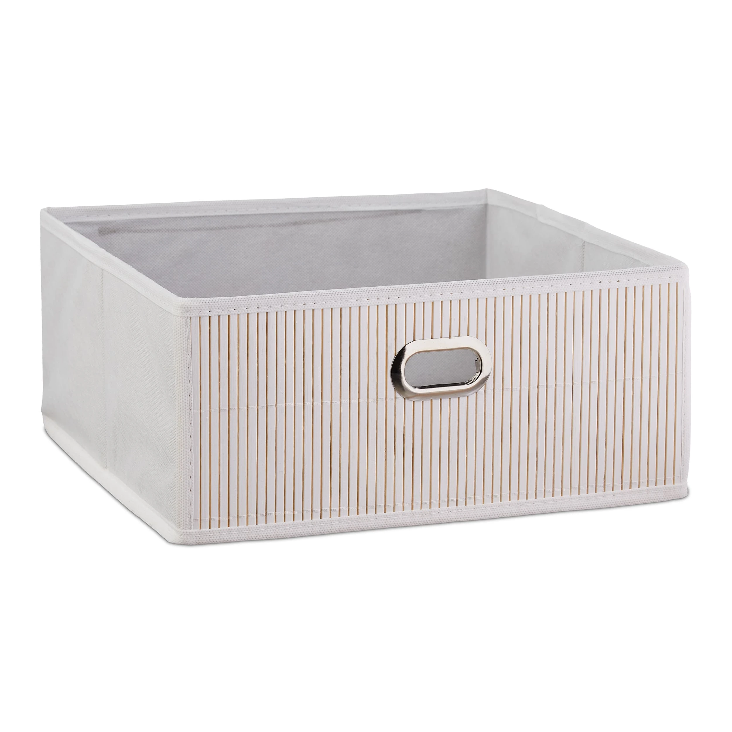 Relaxdays 2 X Aufbewahrungskorb In Weiß - (B)31 X (H)14 X (T)31 Cm