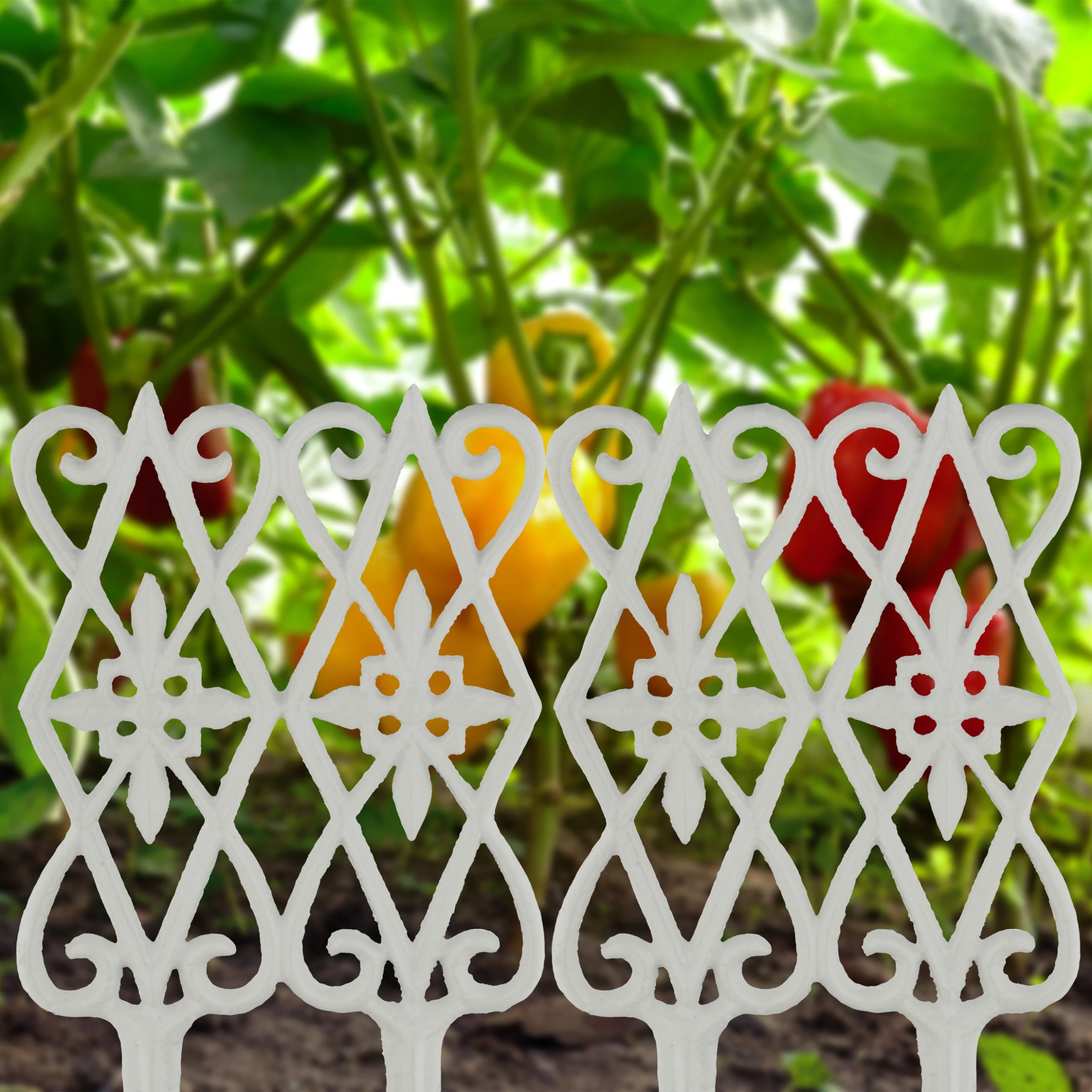 Relaxdays 2 X Beetzaun In Weiß - (B)17,5 X (H)36 Cm – Bild 2