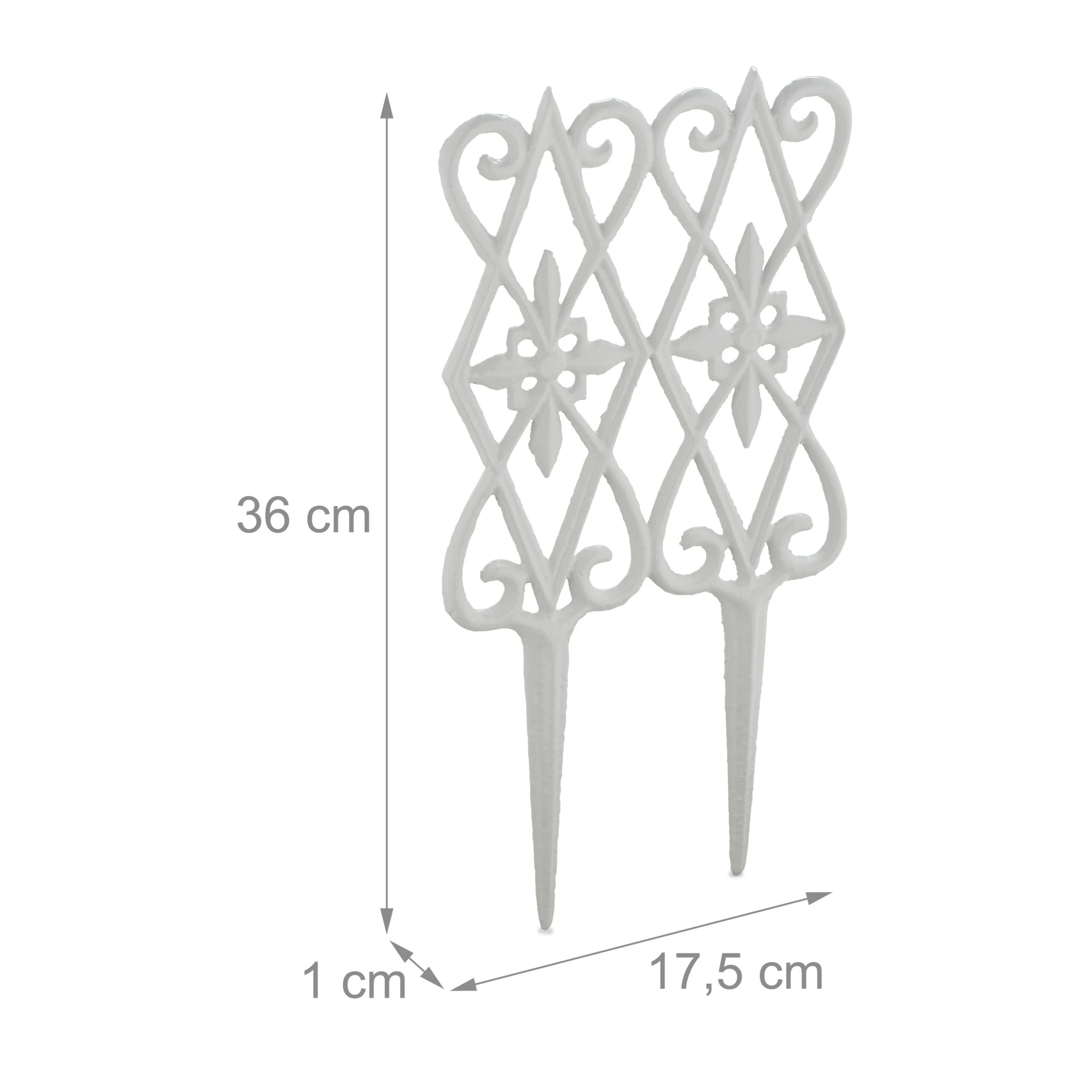 Relaxdays 2 X Beetzaun In Weiß - (B)17,5 X (H)36 Cm – Bild 4