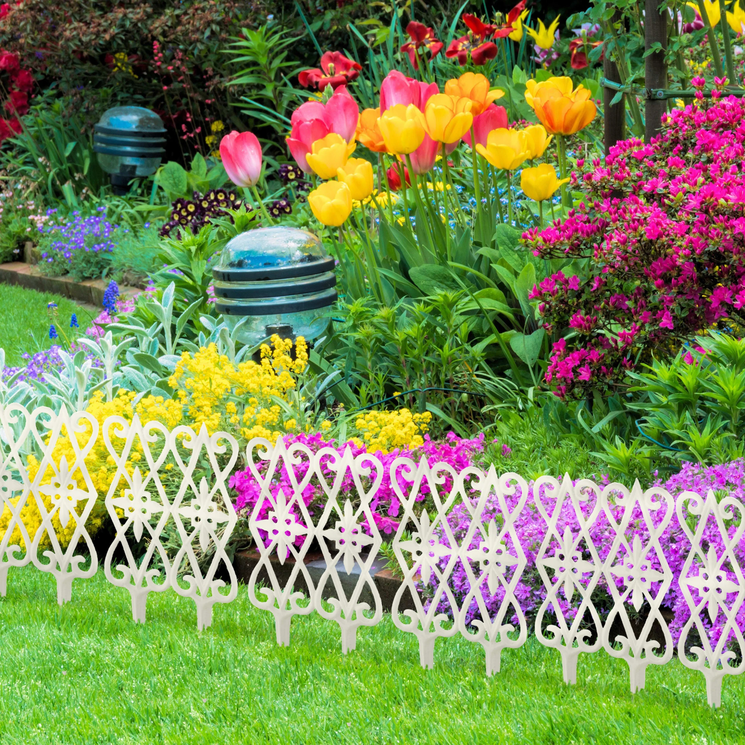 Relaxdays 2 X Beetzaun In Weiß - (B)17,5 X (H)36 Cm – Bild 5