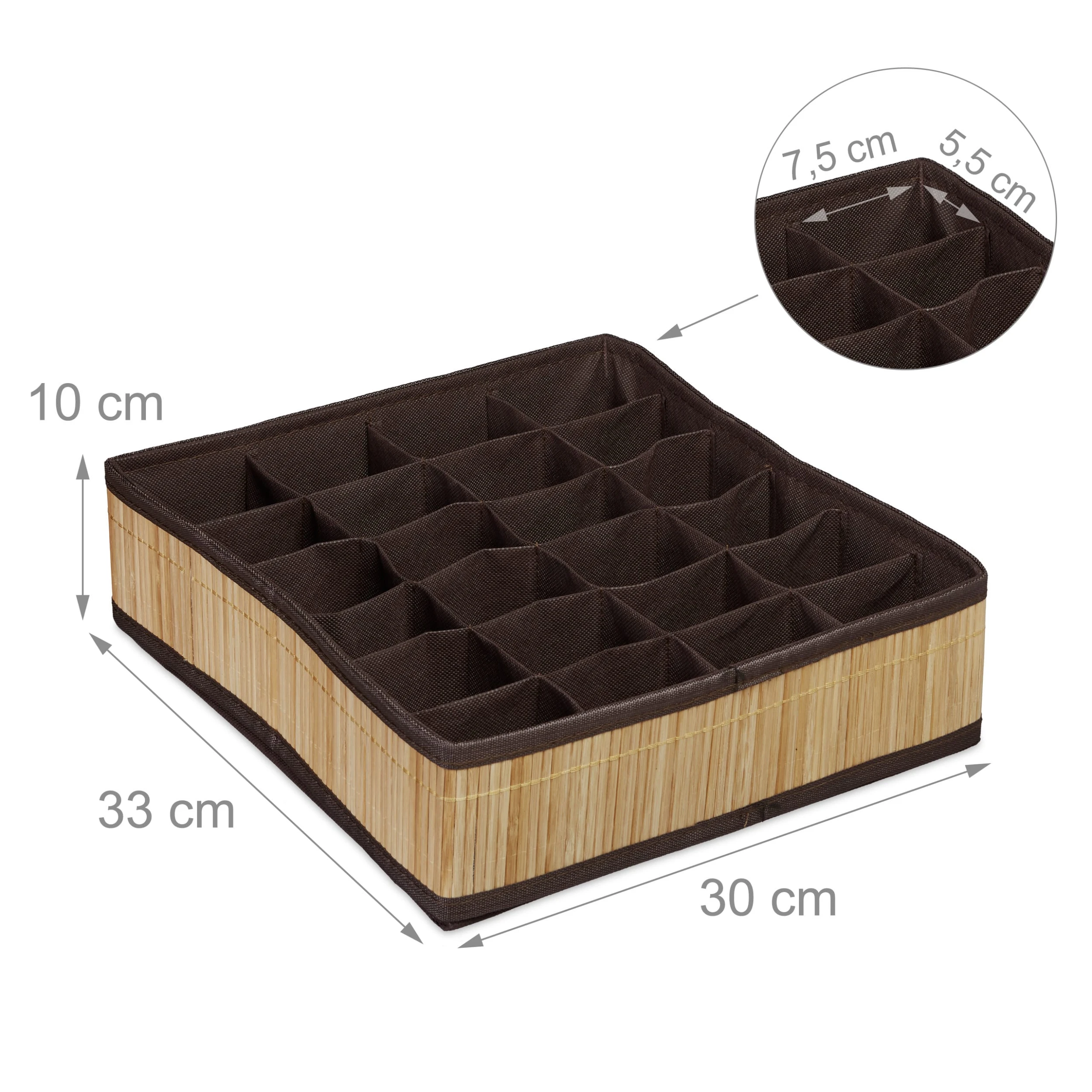 Relaxdays 2 X Krawattenbox In Natur/ Braun – Bild 4