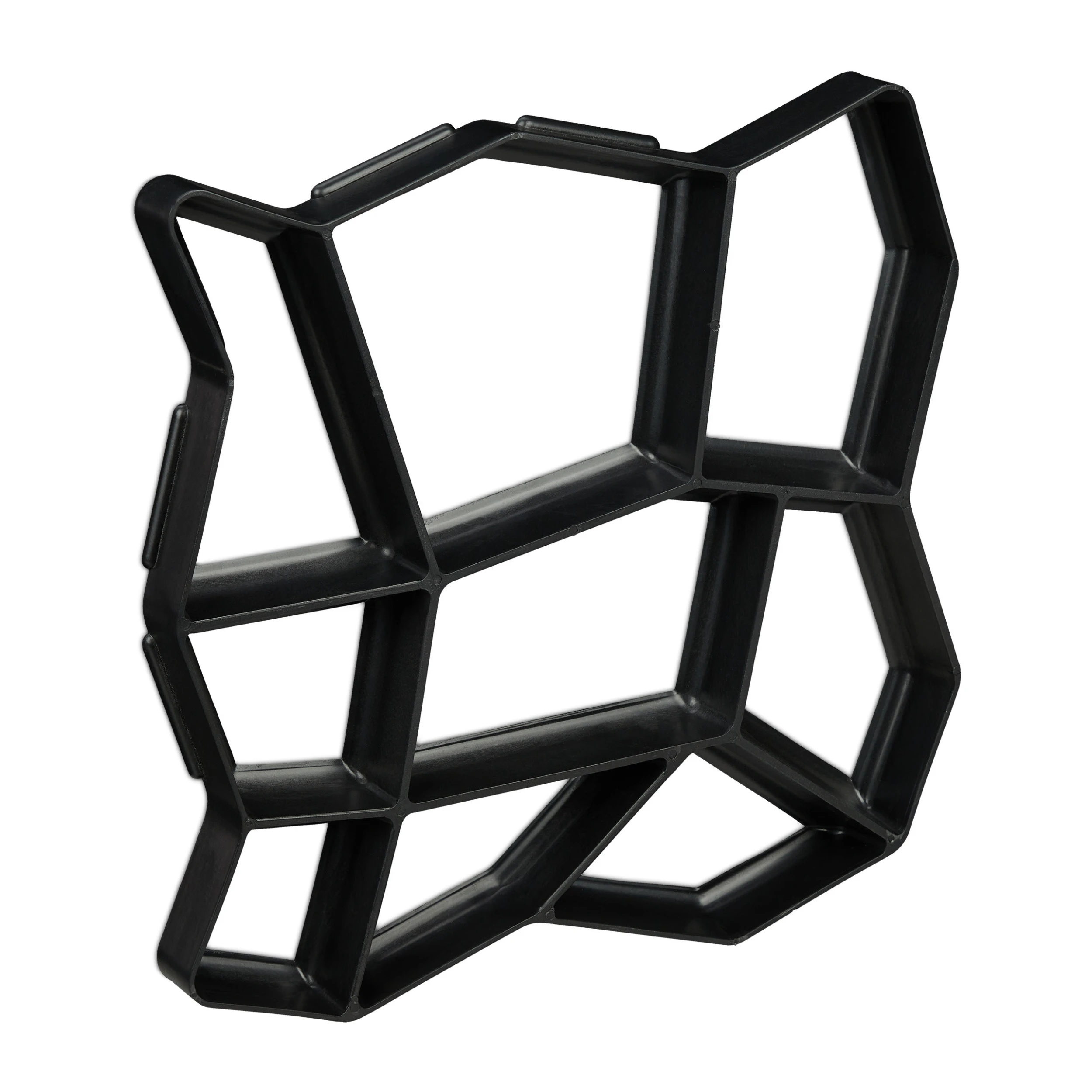 Relaxdays 2 X Pflasterform 9 Kammern In Schwarz - (B)42 X (T)42 Cm