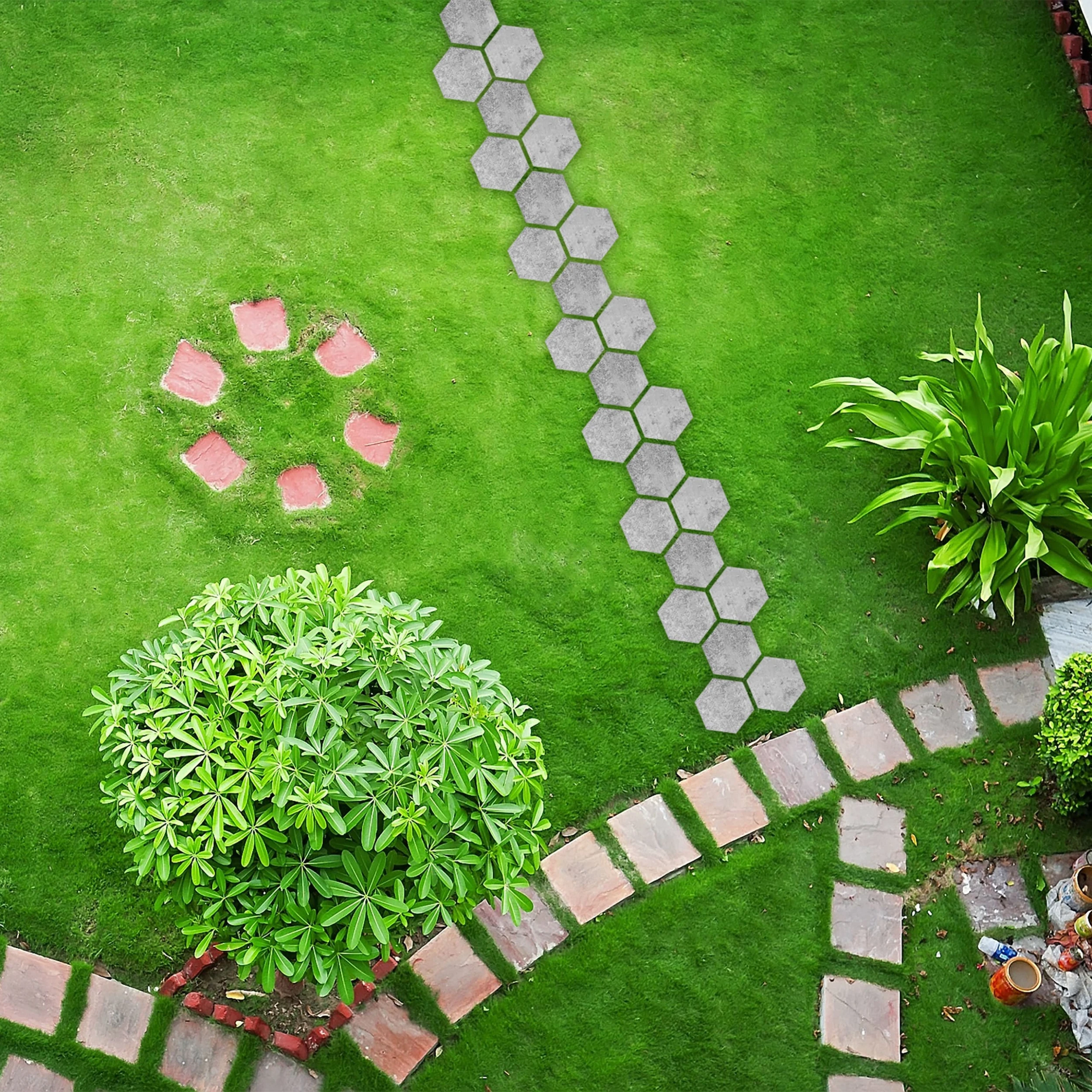 Relaxdays 2 X Pflasterform Hexagon Für Pflastersteine In Schwarz – Bild 5