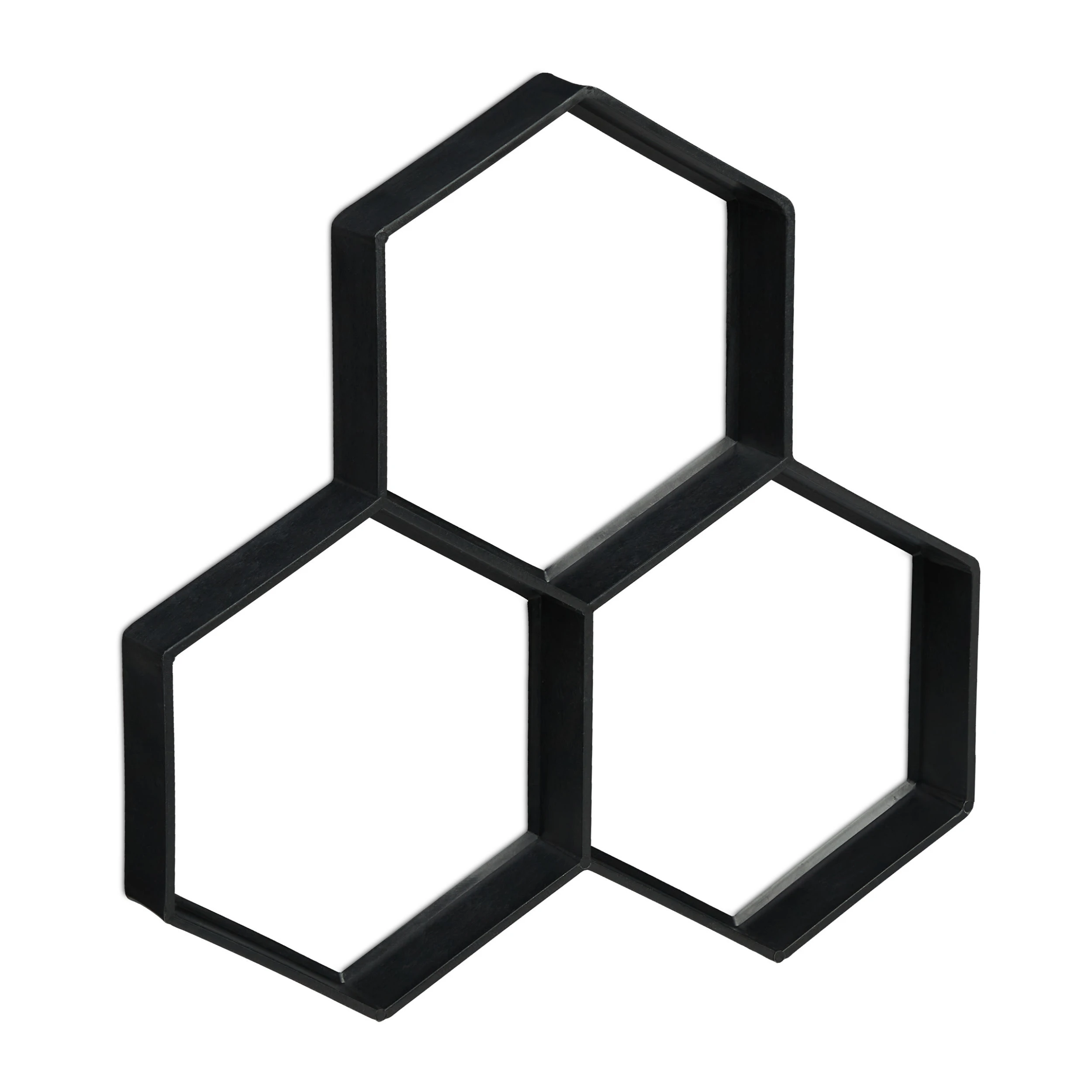 Relaxdays 2 X Pflasterform Hexagon Für Pflastersteine In Schwarz