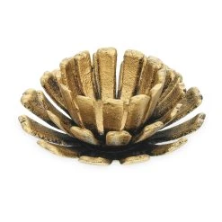 Relaxdays 2 X Teelichthalter In Gold - (H)6 X Ø 13,5 Cm