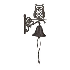 Relaxdays 2 X Türglocke "Eule" In Dunkelbraun