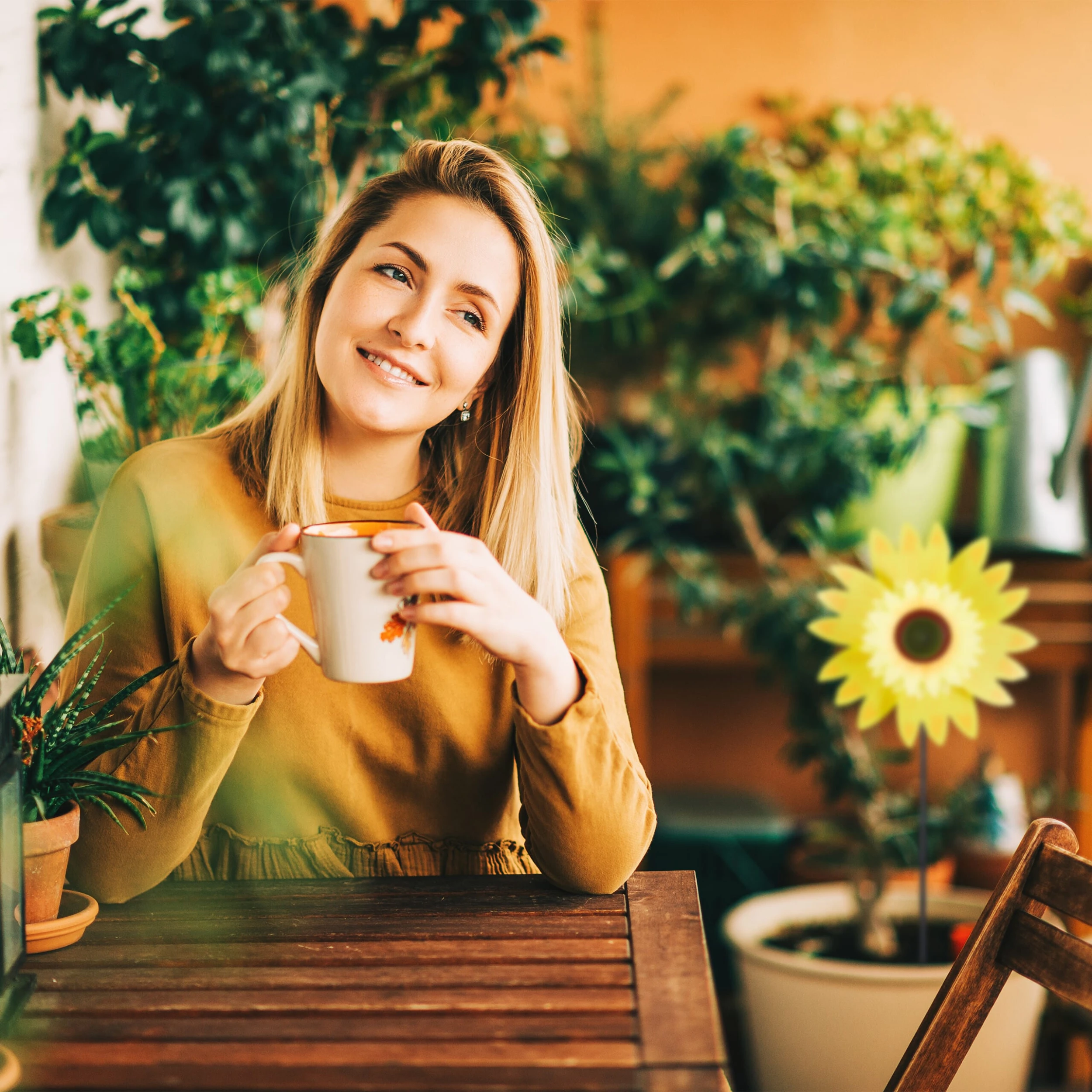 Relaxdays 2 X Windrad "Sonnenblume" In Gelb - (B)29 X (H)76 X (T)8 Cm – Bild 3