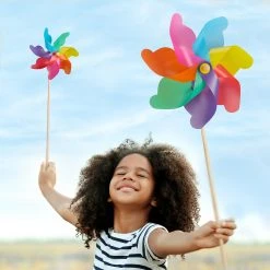 Relaxdays 2er Set Windrad In Bunt