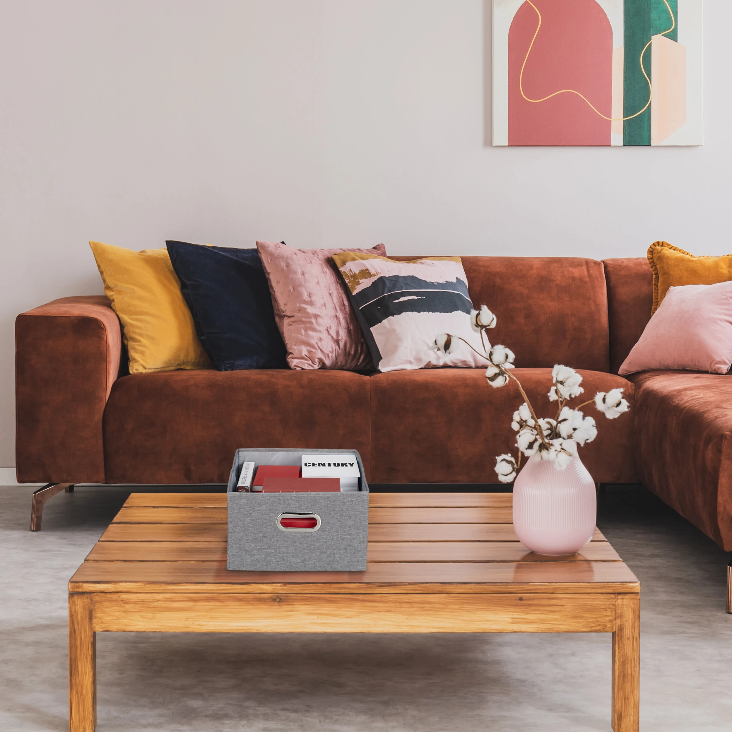 Relaxdays 2x Aufbewahrungsbox In Grau - (B)34,5 X (H)20,5 X (T)42 Cm – Bild 2