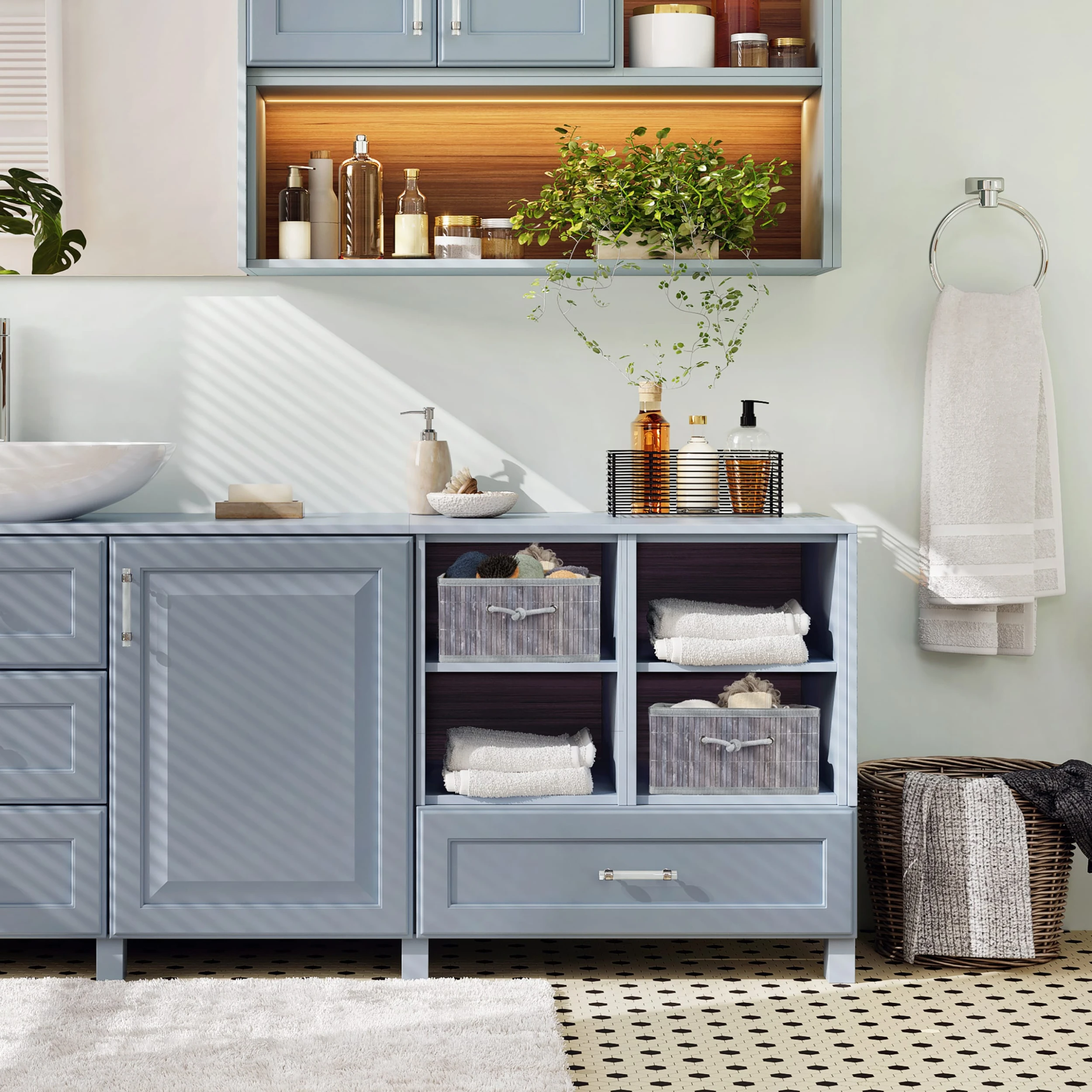 Relaxdays 2x Aufbewahrungskorb In Weiß - (B)32 X (H)16,5 X (T)35 Cm – Bild 5