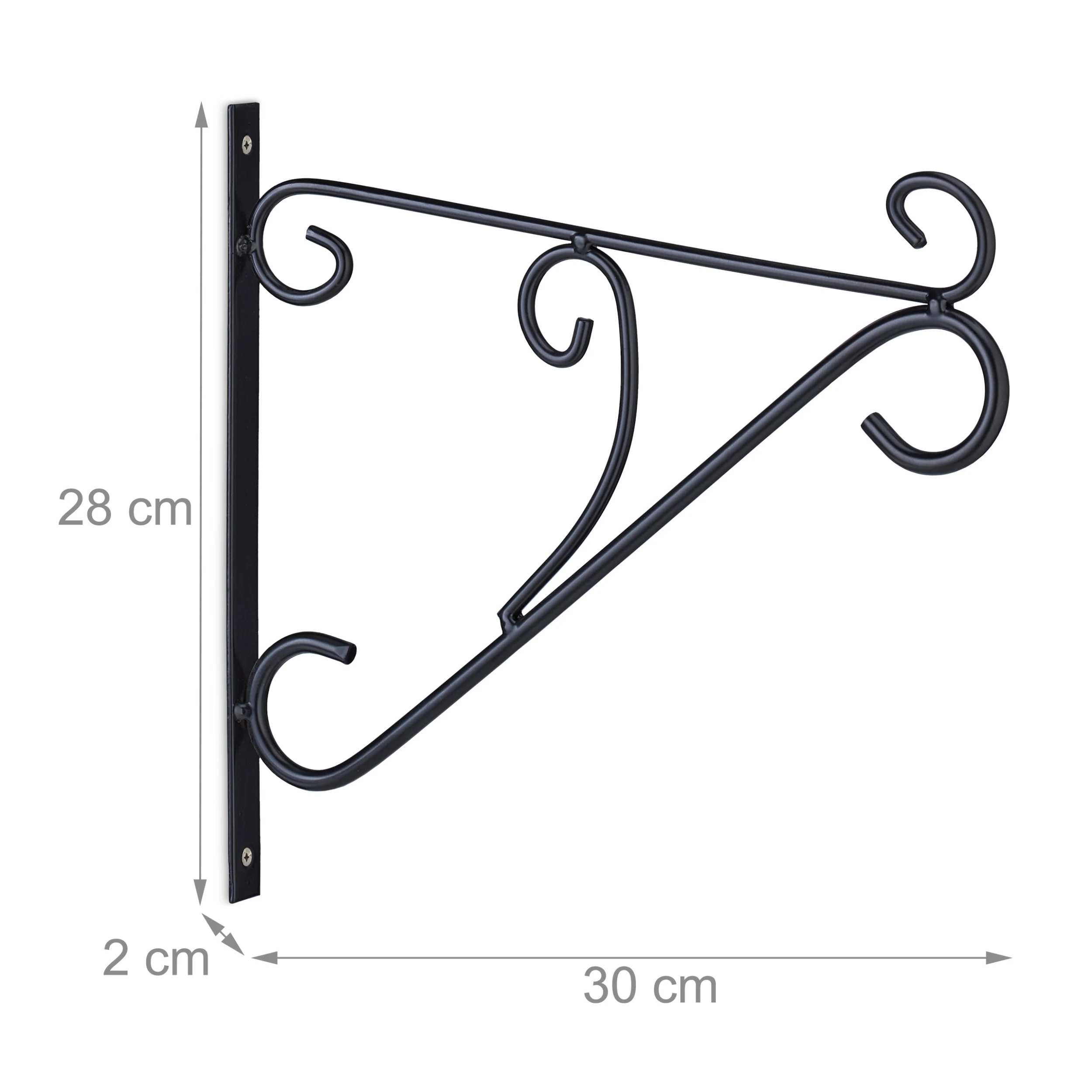 Relaxdays 2x Blumenampel Halterung In Schwarz – Bild 4