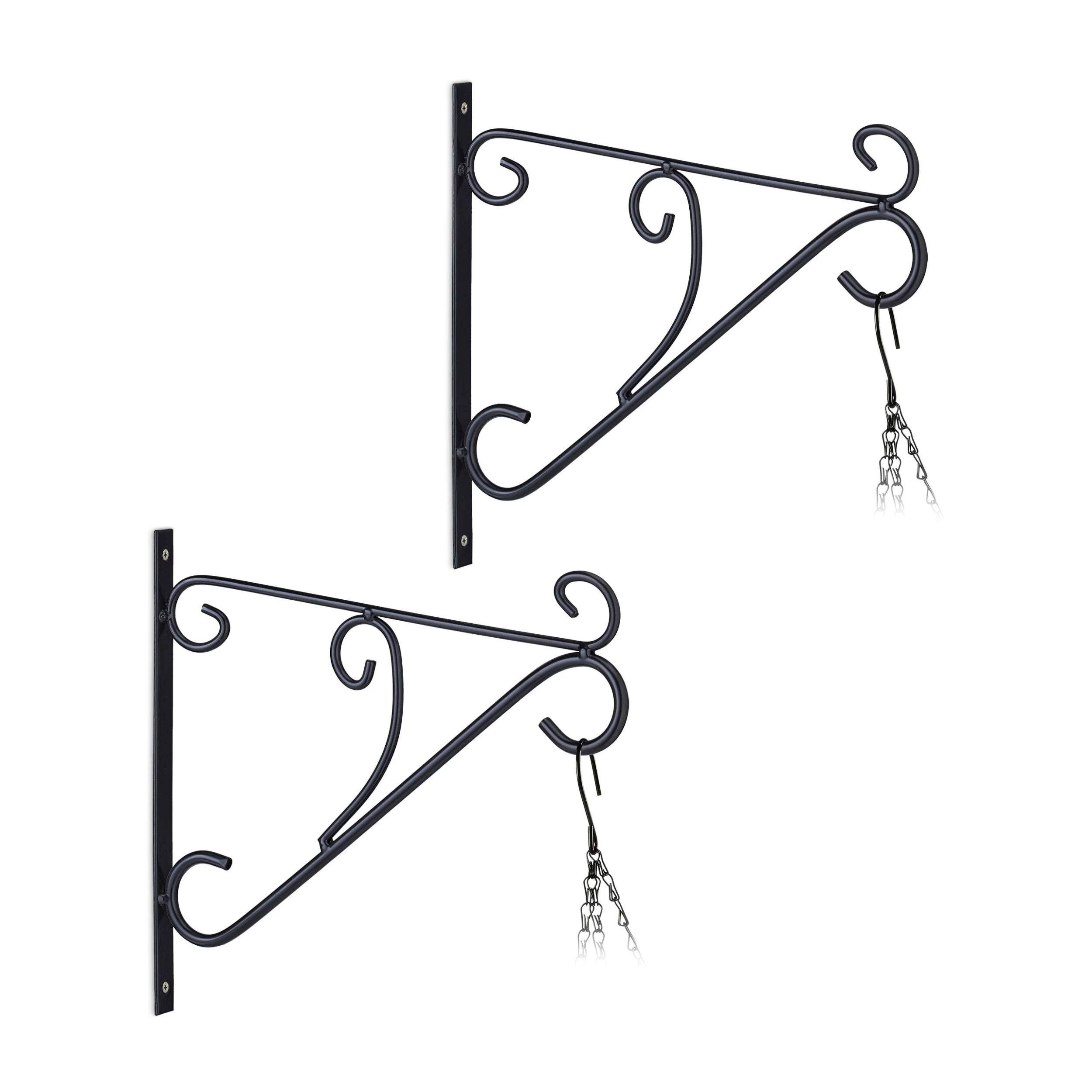 Relaxdays 2x Blumenampel Halterung In Schwarz – Bild 8