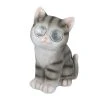 Relaxdays 2x Gartenfigur Katze In Grau - (B)12 X (H)23 X (T)14 Cm