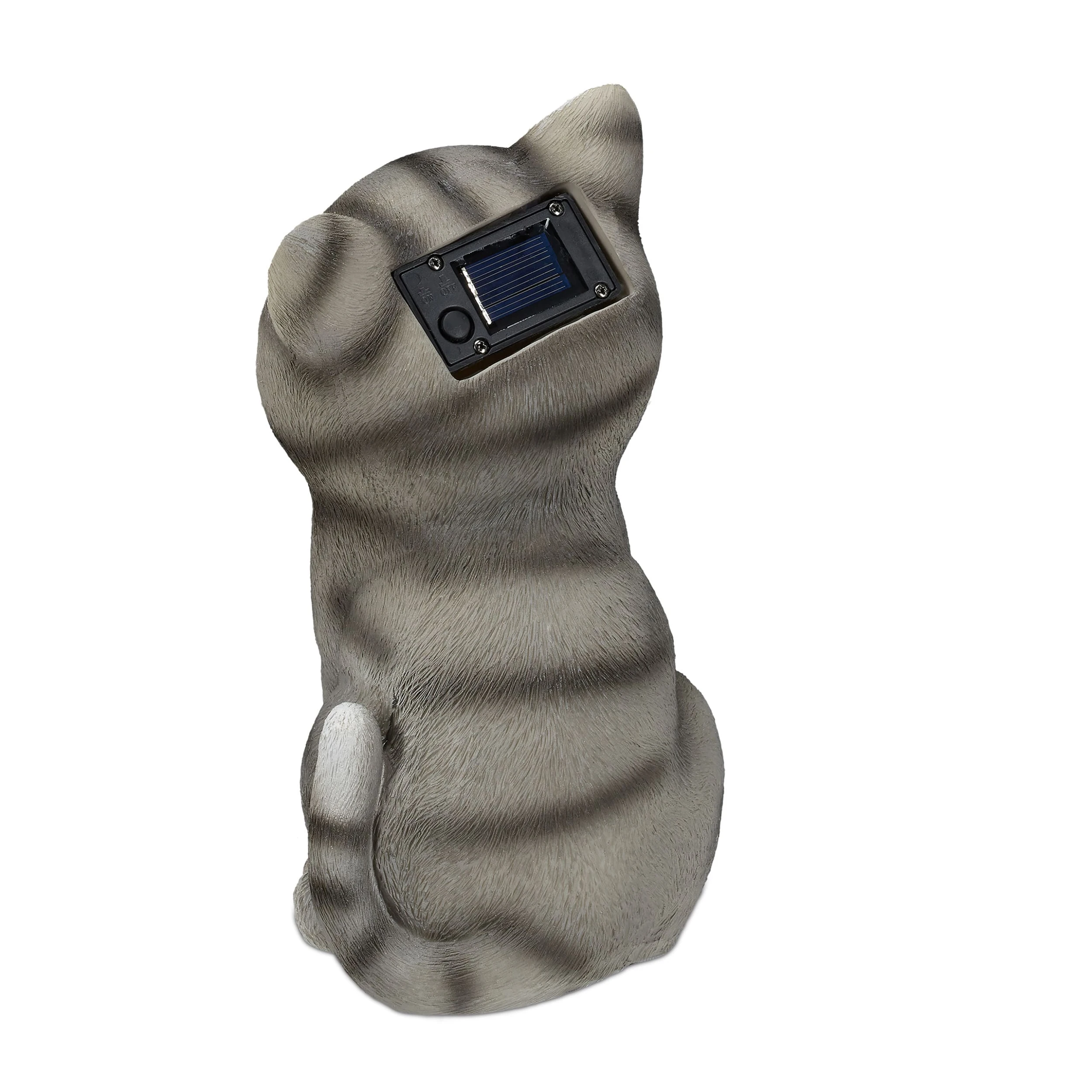 Relaxdays 2x Gartenfigur Katze In Grau - (B)12 X (H)23 X (T)14 Cm – Bild 6