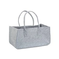 Relaxdays 2x Kaminholztasche In Grau - (B)25 X (H)25 X (T)50 Cm